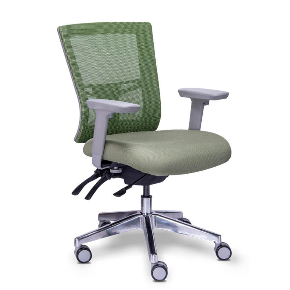 Requiez Sillon Ejecutivo Quadra Respaldo Medio Mesh RE-1361 Poliuretano Base Estrella Aluminio Pulido - RE-1361 - Requiez - NOGAL BEAT - Silla para oficina