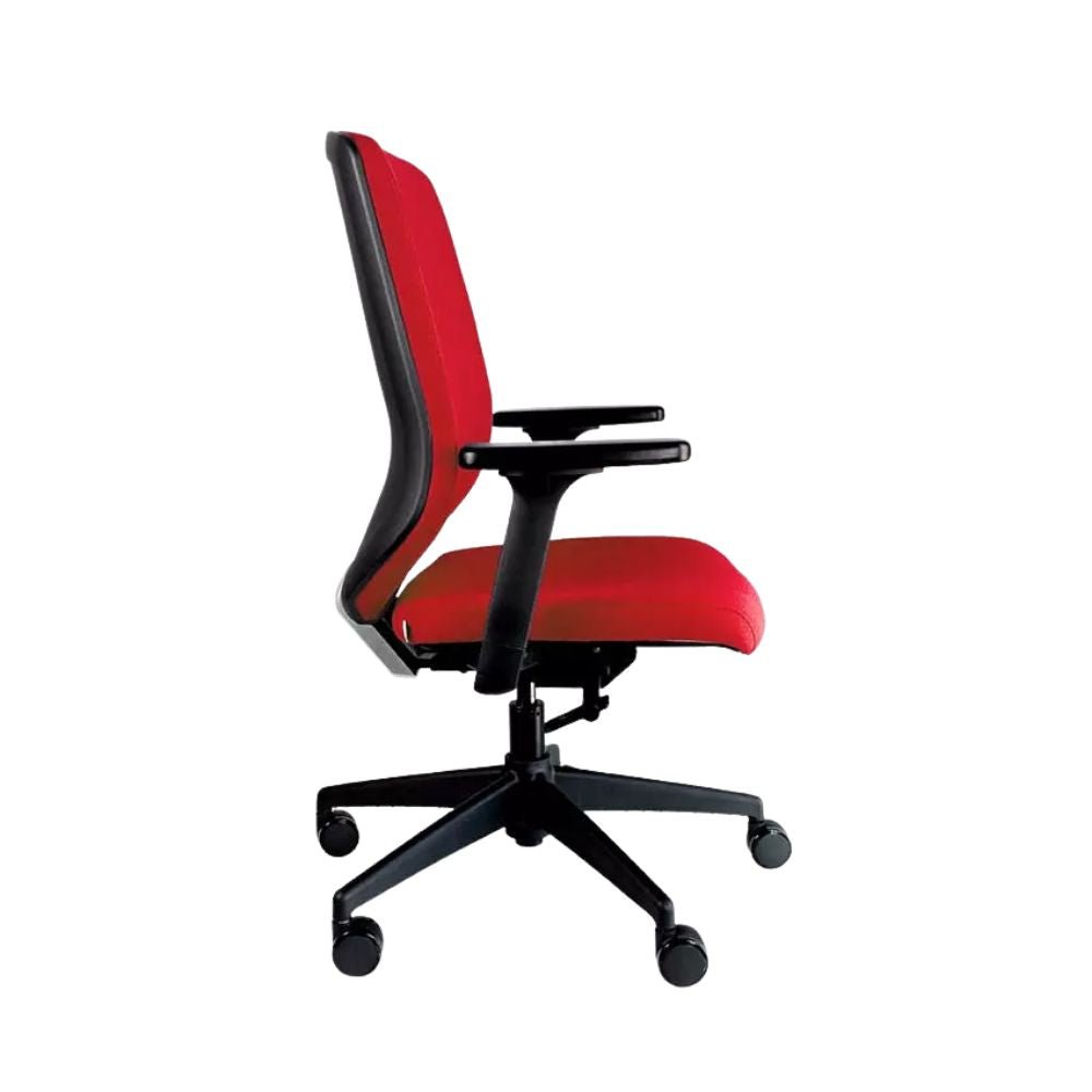 Requiez Sillon Ejecutivo Respaldo Medio Tapizado RE-2021 Poliuretano Base Estrella Nylon Reforzado - RE-2021 - Requiez - NOGAL BEAT -