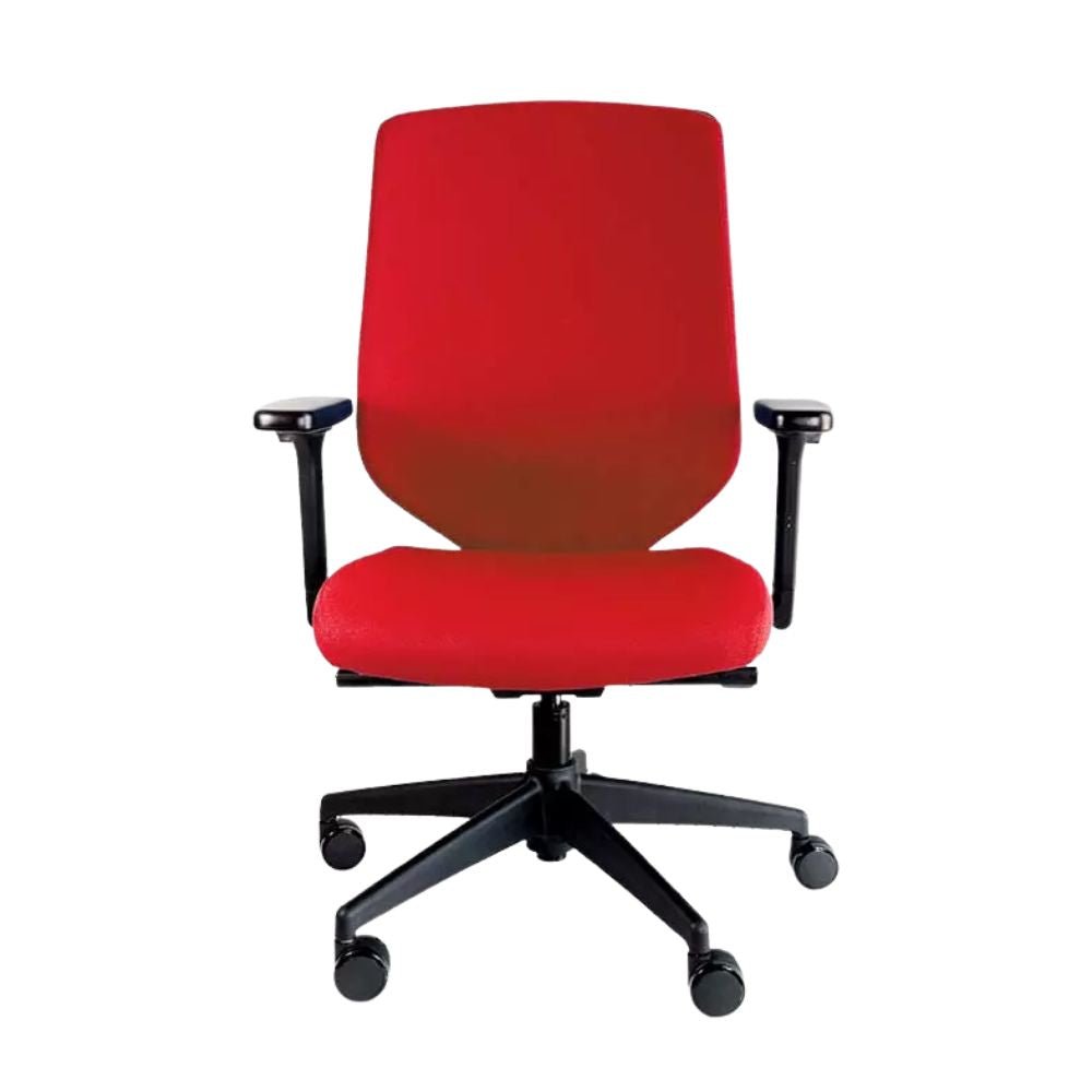 Requiez Sillon Ejecutivo Respaldo Medio Tapizado RE-2021 Poliuretano Base Estrella Nylon Reforzado - RE-2021 - Requiez - NOGAL BEAT -