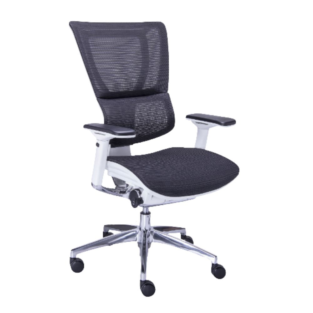 Requiez Sillon Ejecutivo Staff RM-9010 Malla Base Estrella Aluminio Pulido - RM-9010 - Requiez - NOGAL BEAT -