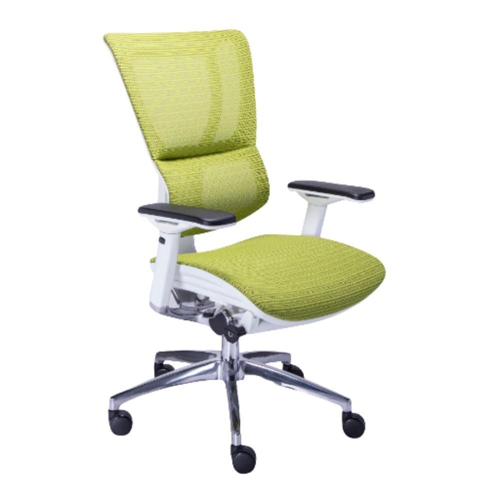 Requiez Sillon Ejecutivo Staff RM-9014 Malla Verde Base Estrella Aluminio Pulido - RM-9014 - Requiez - NOGAL BEAT -