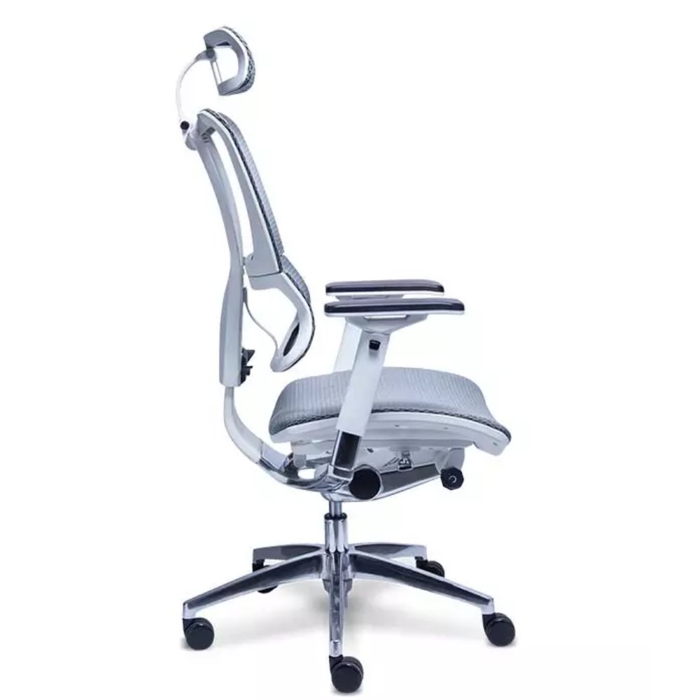 Requiez Sillon Ejecutivo Staff RM-9016 Malla Base Estrella Aluminio Pulido - RM-9016 - Requiez - NOGAL BEAT -