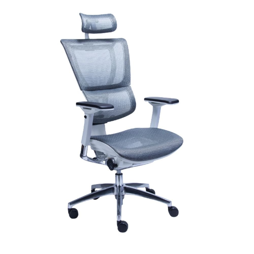 Requiez Sillon Ejecutivo Staff RM-9016 Malla Base Estrella Aluminio Pulido - RM-9016 - Requiez - NOGAL BEAT -