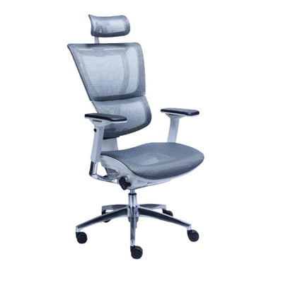 Requiez Sillon Ejecutivo Staff RM-9016 Malla Base Estrella Aluminio Pulido - RM-9016 - Requiez - NOGAL BEAT -