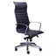 Silla directiva Requiez Retro RE-1750 de respaldo alto tapizada en ecoleather con brazos de aluminio