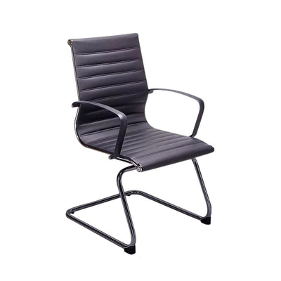 Requiez Sillon Retro Visitante Accesorios Negros RE-1755N-NG Base Trineo Acero Tubular Negro - RE-1755N-NG - Requiez - NOGAL BEAT -