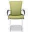 Requiez Sillon Visitante Staff RM-9015 Mesh Verde Base Trineo Acero Tubular Redondo Blanco - RM-9015 - Requiez - NOGAL BEAT -