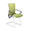 Requiez Sillon Visitante Staff RM-9015 Mesh Verde Base Trineo Acero Tubular Redondo Blanco - RM-9015 - Requiez - NOGAL BEAT -