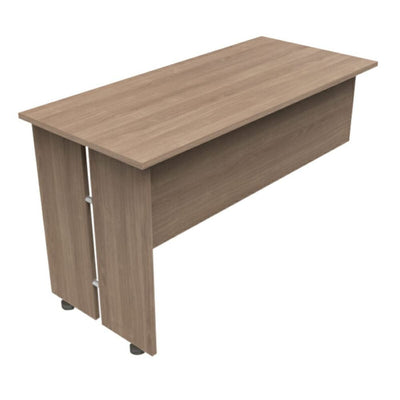 RETORNO OFIK 268 | Retorno Ejecutivo Forzza y Klass 165 | Regatón Nivelador | Melamina | Estructura Tubular | Resistente Rayaduras Corrosión | Interior - 268 - OFIK - NOGAL BEAT - Mesas