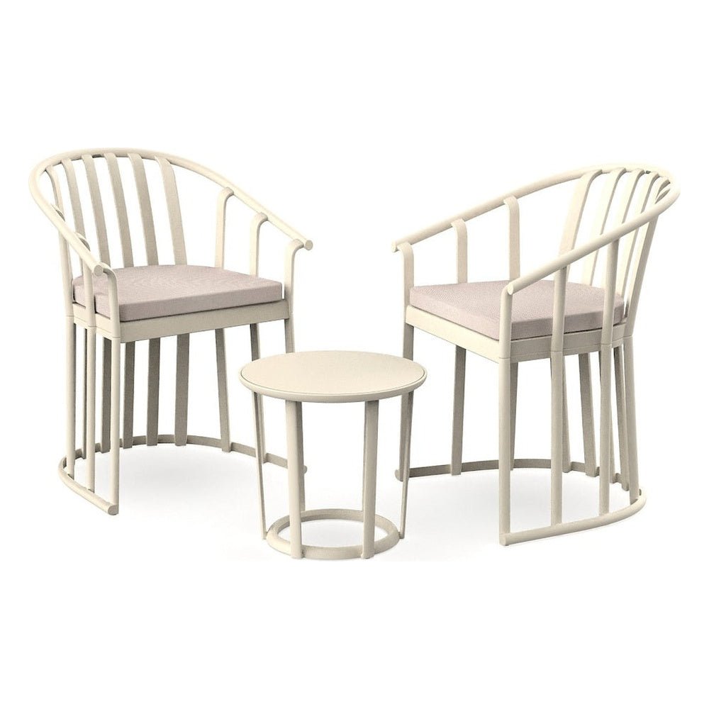 Set Comercial para Terraza 2 Sillones con Cojines y Mesa - RESOL RAFF - Varios Colores - Fibra de Vidrio - 21684 - Resol - NOGAL BEAT - Sofá de Terraza