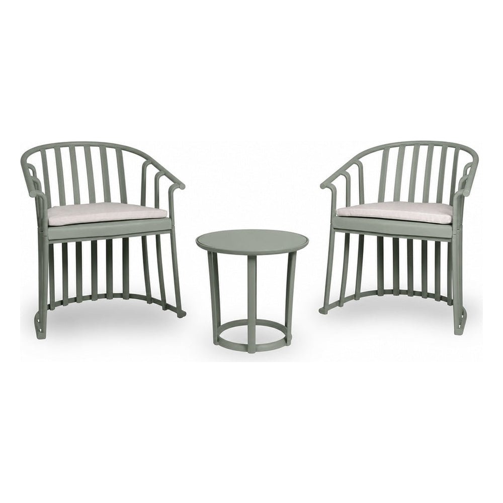 Set Comercial para Terraza 2 Sillones con Cojines y Mesa - RESOL RAFF - Varios Colores - Fibra de Vidrio - 21683 - Resol - NOGAL BEAT - Sofá de Terraza