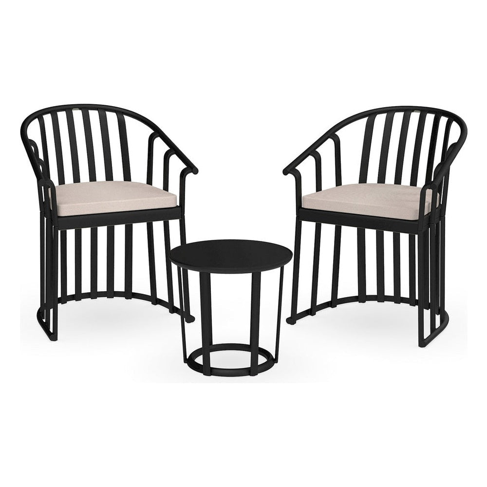 Set Comercial para Terraza 2 Sillones con Cojines y Mesa - RESOL RAFF - Varios Colores - Fibra de Vidrio - 6491 - Resol - NOGAL BEAT - Sofá de Terraza
