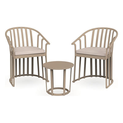 Set Comercial para Terraza 2 Sillones con Cojines y Mesa - RESOL RAFF - Varios Colores - Fibra de Vidrio - 6490 - Resol - NOGAL BEAT - Sofá de Terraza