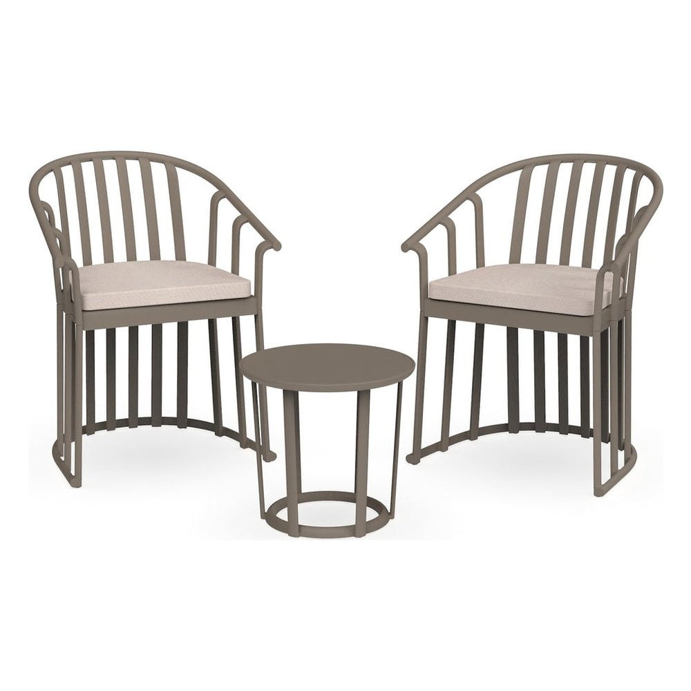 Set Comercial para Terraza 2 Sillones con Cojines y Mesa - RESOL RAFF - Varios Colores - Fibra de Vidrio - 6494 - Resol - NOGAL BEAT - Sofá de Terraza