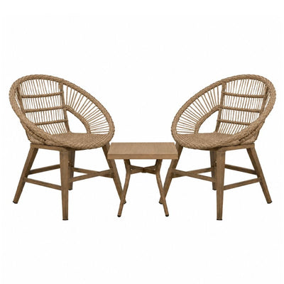 Set Lounge de Intemperie para Zona de Alberca - NOGAL BEAT CHACALA - Beige - Aluminio y Cuerda - SET LOUNGE CHACALA Beige - CAMCO - NOGAL BEAT - Sofá de Terraza