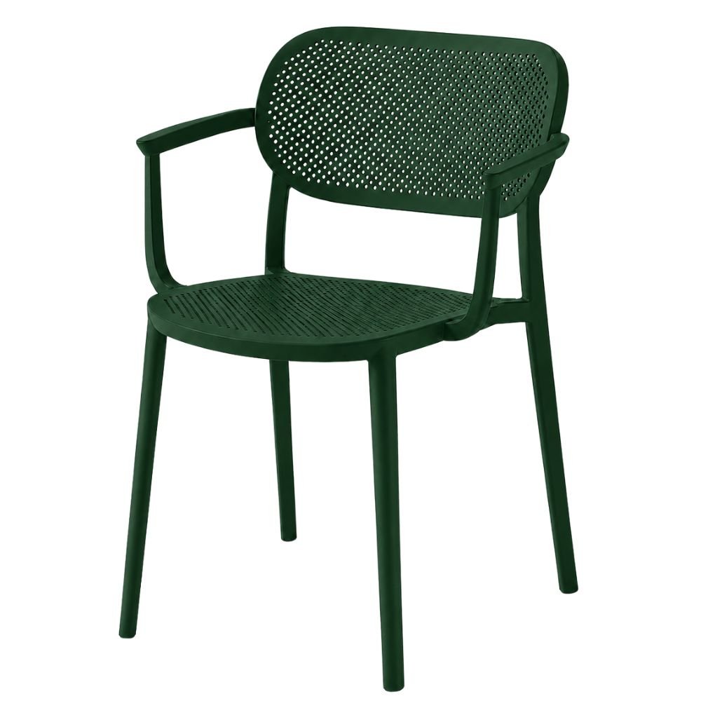 Silla Asiento y Respaldo Perforado - LABENZE NUTA 155-22550 - Varios Colores - Patas Color del Cuerpo y Con Brazos - 155-22550 - Labenze - NOGAL BEAT - Silla Comercial Interior