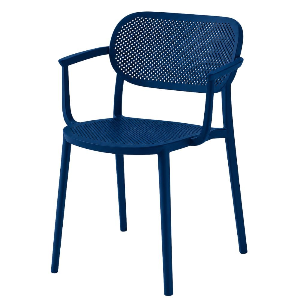 Silla Asiento y Respaldo Perforado - LABENZE NUTA 155-22550 - Varios Colores - Patas Color del Cuerpo y Con Brazos - 155-22550 - Labenze - NOGAL BEAT - Silla Comercial Interior