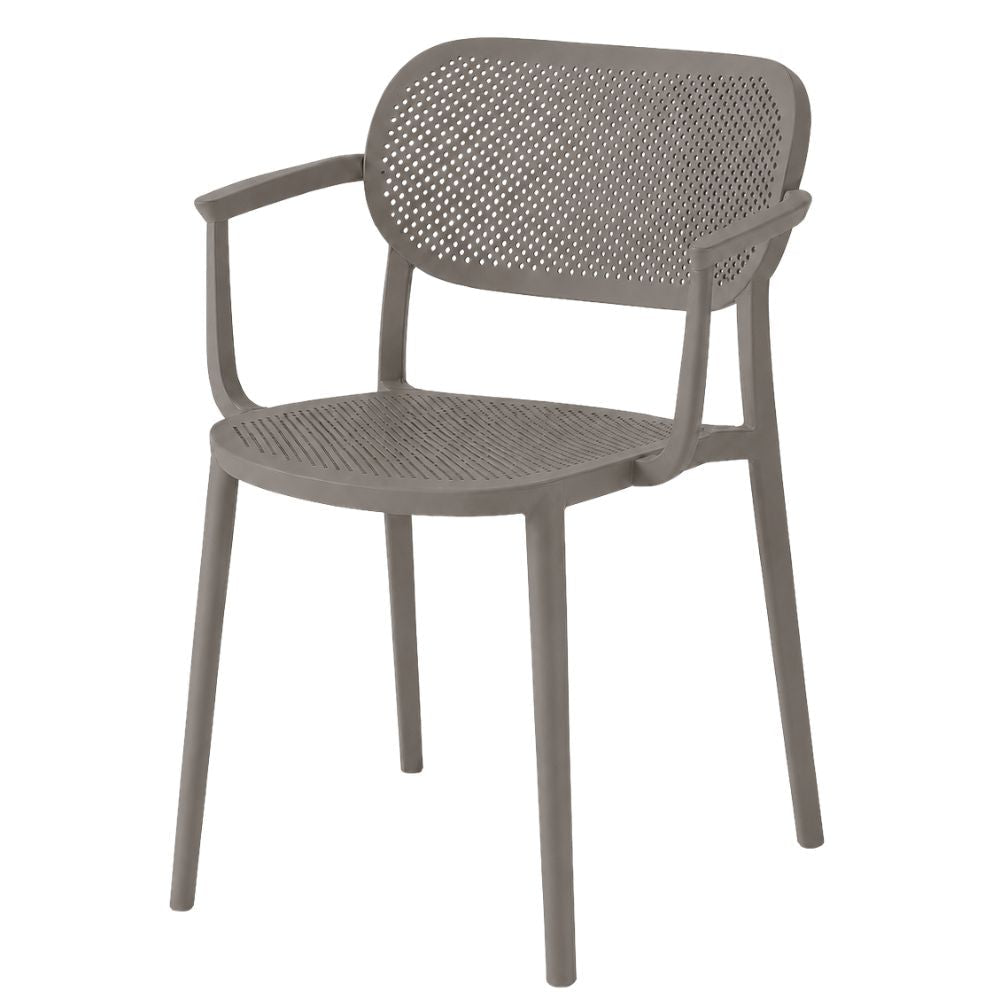 Silla Asiento y Respaldo Perforado - LABENZE NUTA 155-22550 - Varios Colores - Patas Color del Cuerpo y Con Brazos - 155-22550 - Labenze - NOGAL BEAT - Silla Comercial Interior