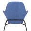 Sillón Bratti Glam de una plaza tapizado con base metálica negra de cuatro puntas