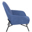 Sillón Bratti Glam de una plaza tapizado con base metálica negra de cuatro puntas