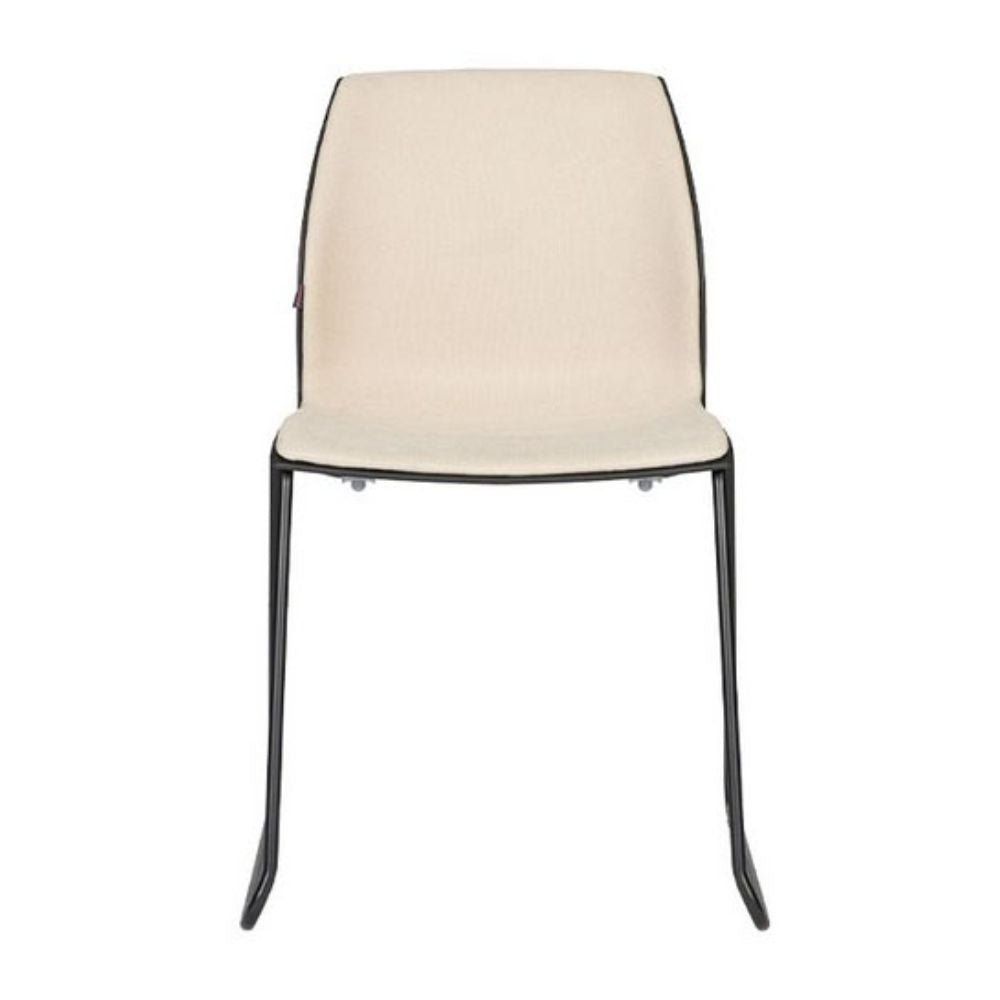 Silla de visita Bratti Kalea con carcasa de polipropileno tapizada y trineo metálico negro en varios colores