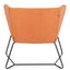 Sillón de recepción 1 plaza Bratti Pulse tapizado con base de trineo metálica negra