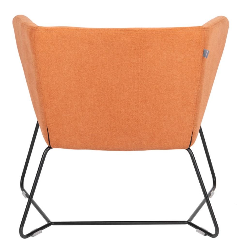 Sillón de recepción 1 plaza Bratti Pulse tapizado con base de trineo metálica negra