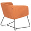 Sillón de recepción 1 plaza Bratti Pulse tapizado con base de trineo metálica negra