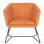 Sillón de recepción 1 plaza Bratti Pulse tapizado con base de trineo metálica negra