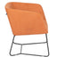 Sillón de recepción 1 plaza Bratti Pulse tapizado con base de trineo metálica negra