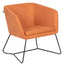 Sillón de recepción 1 plaza Bratti Pulse tapizado con base de trineo metálica negra