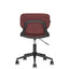 Silla secretarial metálica Bratti Vela negra tapizada con base giratoria de ruedas