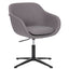 Sillón ocasional BRATTI ZEN tapizado en tela, sobre base giratoria de aluminio negro de 4 puntas.