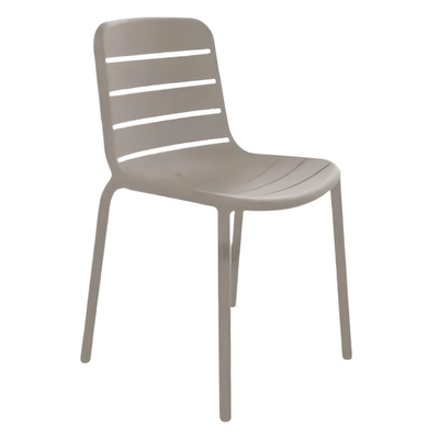 Silla Comercial para Bistró Protección UV - RESOL GINA - Varios Colores - Asiento y Respaldo en Polipropileno - 3498 - Resol - NOGAL BEAT - Sillas