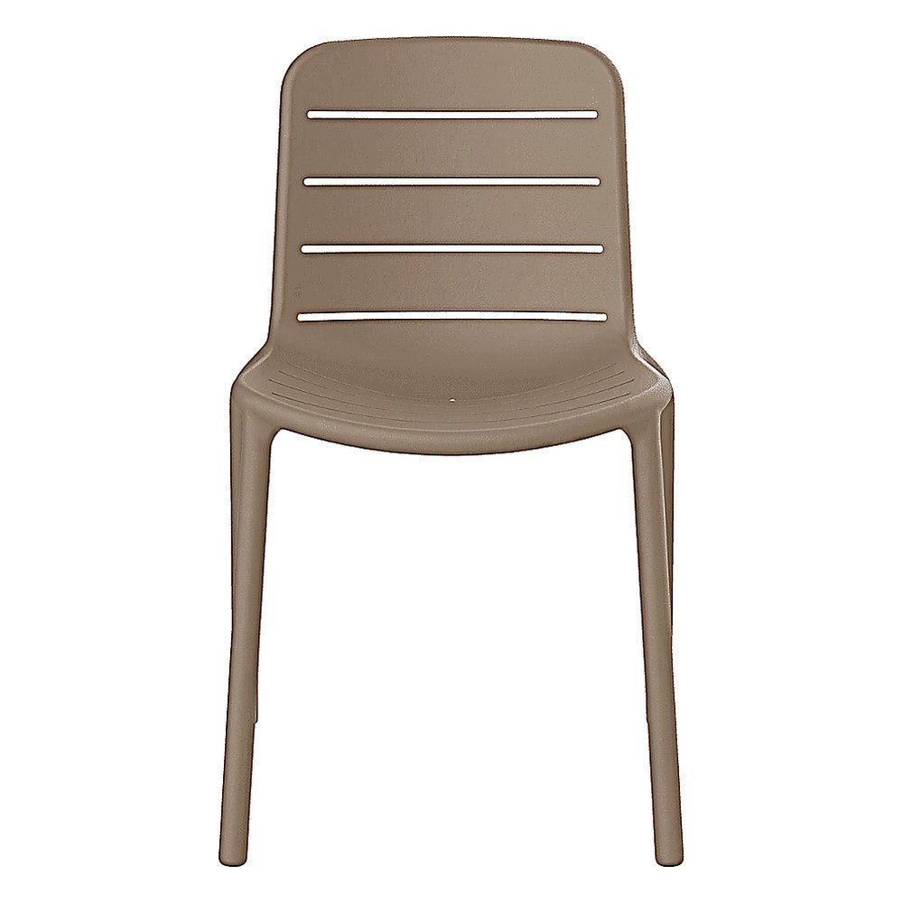Silla Comercial para Bistró Protección UV - RESOL GINA - Varios Colores - Asiento y Respaldo en Polipropileno - 03498 - Resol - NOGAL BEAT - Silla Comercial Exterior