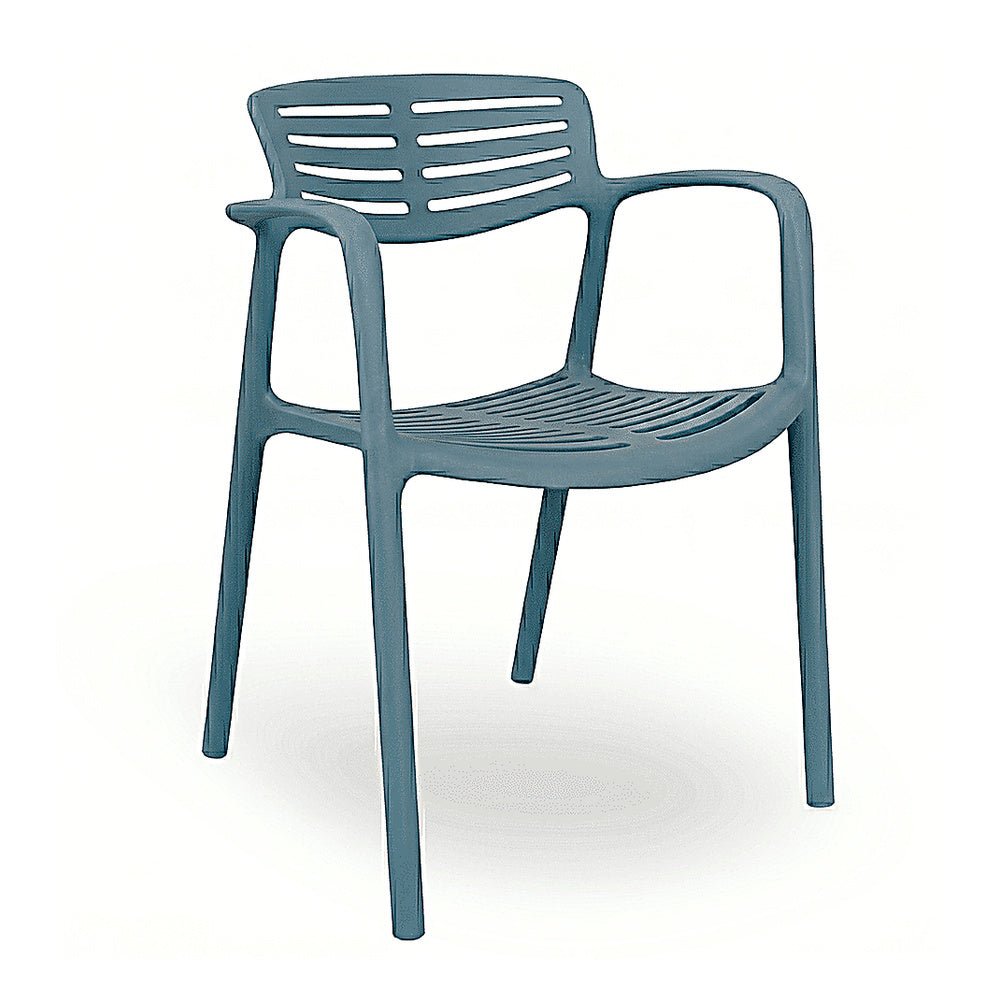 Silla Comercial para Bistró - RESOL TOLEDO AIRE - Varios Colores - Asiento y Respaldo en Polipropileno y Fibra de Vidrio - 06835 - Resol - NOGAL BEAT - Silla Comercial Interior