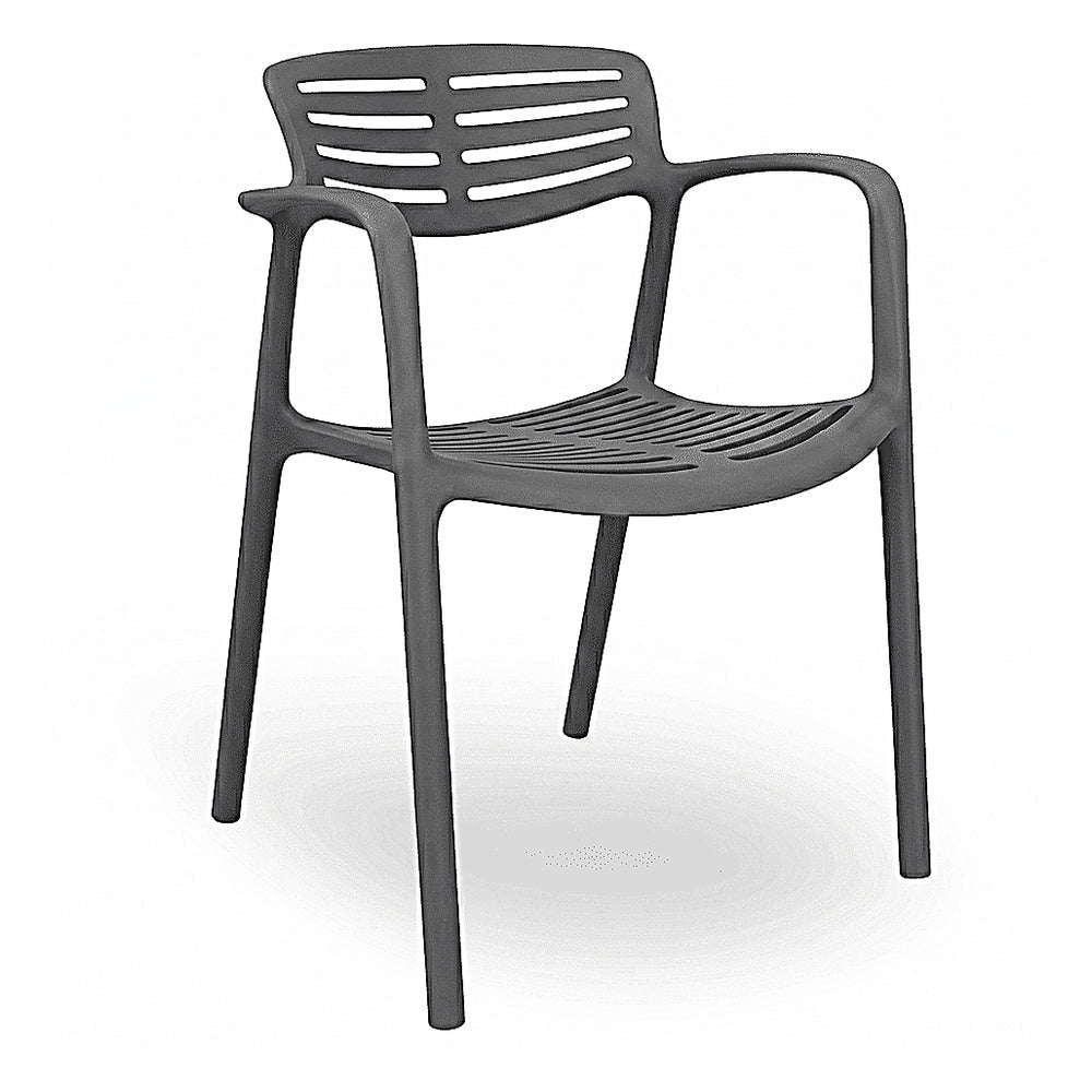 Silla Comercial para Bistró - RESOL TOLEDO AIRE - Varios Colores - Asiento y Respaldo en Polipropileno y Fibra de Vidrio - 06830 - Resol - NOGAL BEAT - Silla Comercial Interior
