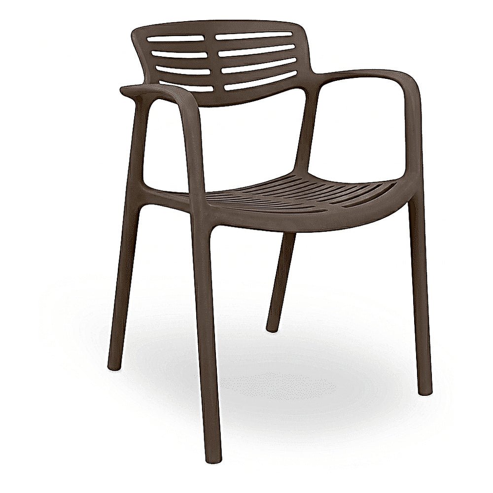 Silla Comercial para Bistró - RESOL TOLEDO AIRE - Varios Colores - Asiento y Respaldo en Polipropileno y Fibra de Vidrio - 06833 - Resol - NOGAL BEAT - Silla Comercial Interior