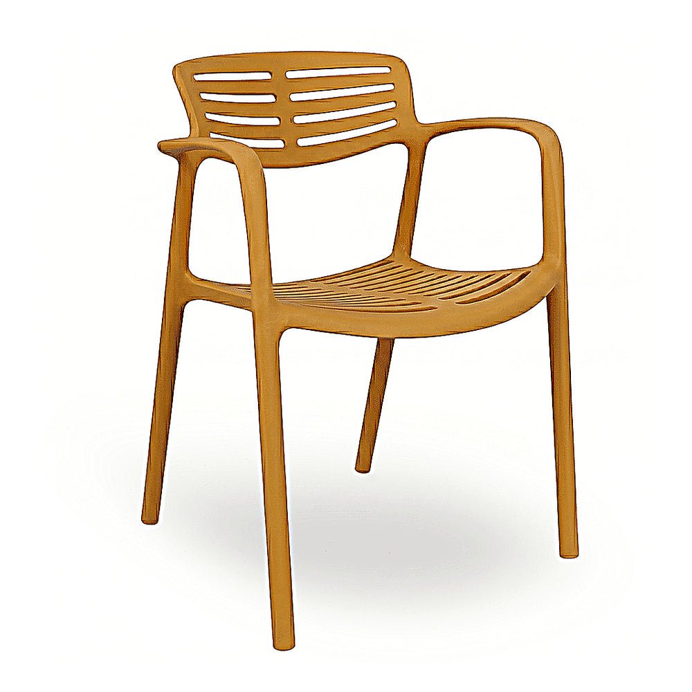 Silla Comercial para Bistró - RESOL TOLEDO AIRE - Varios Colores - Asiento y Respaldo en Polipropileno y Fibra de Vidrio - 06836 - Resol - NOGAL BEAT - Silla Comercial Interior