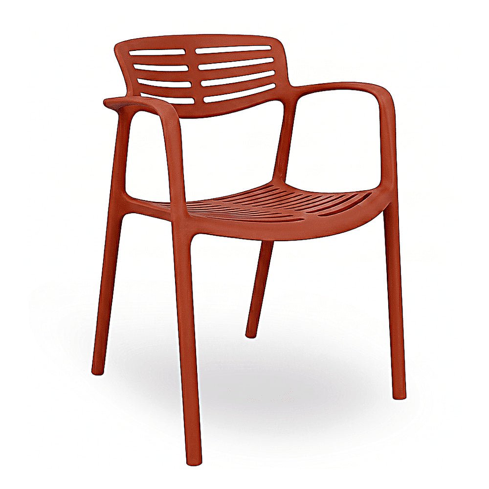 Silla Comercial para Bistró - RESOL TOLEDO AIRE - Varios Colores - Asiento y Respaldo en Polipropileno y Fibra de Vidrio - 06838 - Resol - NOGAL BEAT - Silla Comercial Interior