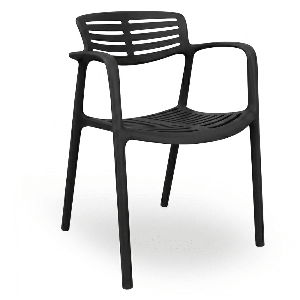 Silla Comercial para Bistró - RESOL TOLEDO AIRE - Varios Colores - Asiento y Respaldo en Polipropileno y Fibra de Vidrio - 6831 - Resol - NOGAL BEAT - Sillas