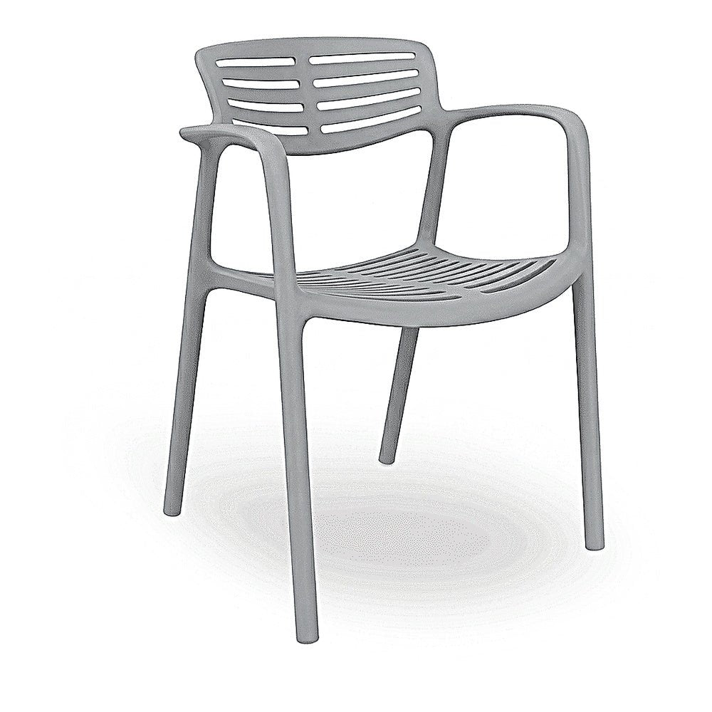 Silla Comercial para Bistró - RESOL TOLEDO AIRE - Varios Colores - Asiento y Respaldo en Polipropileno y Fibra de Vidrio - 06840 - Resol - NOGAL BEAT - Silla Comercial Interior