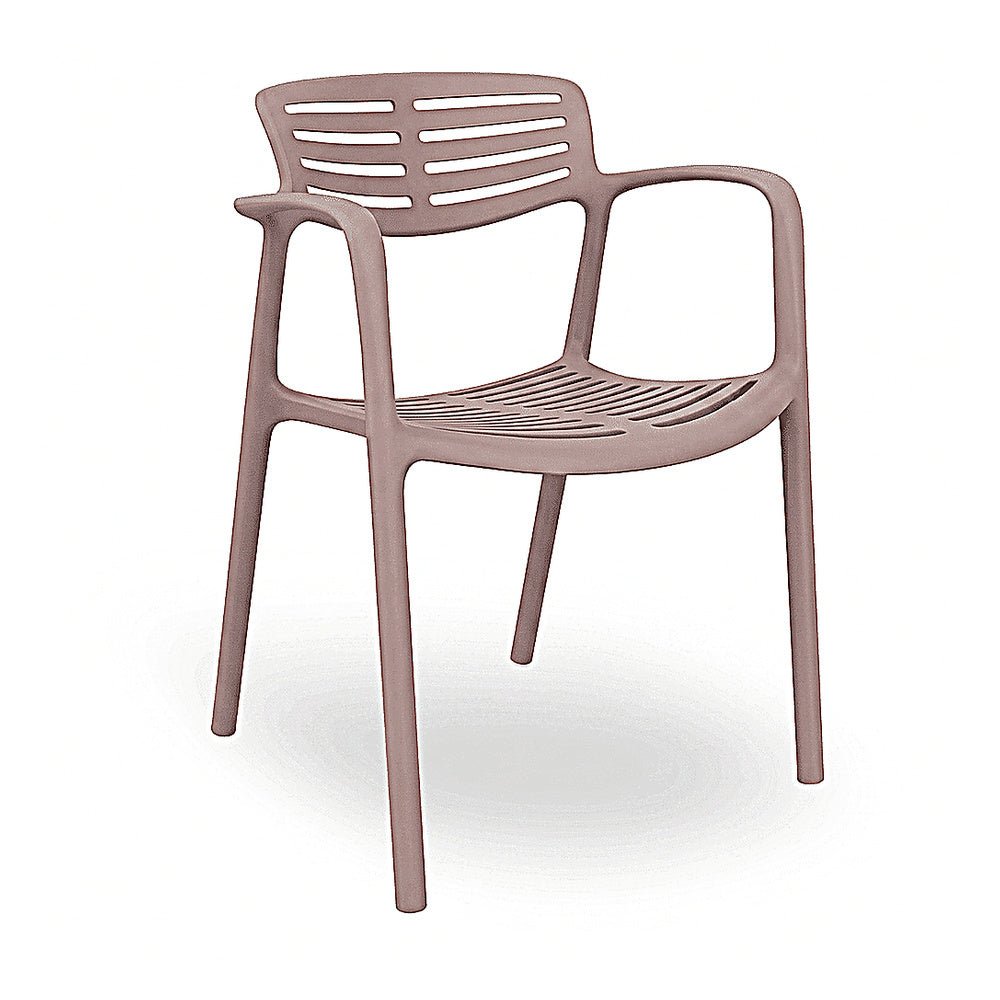 Silla Comercial para Bistró - RESOL TOLEDO AIRE - Varios Colores - Asiento y Respaldo en Polipropileno y Fibra de Vidrio - 06841 - Resol - NOGAL BEAT - Silla Comercial Interior
