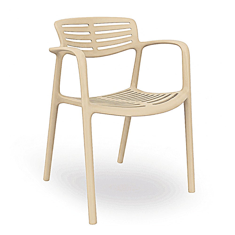 Silla Comercial para Bistró - RESOL TOLEDO AIRE - Varios Colores - Asiento y Respaldo en Polipropileno y Fibra de Vidrio - 06834 - Resol - NOGAL BEAT - Silla Comercial Interior
