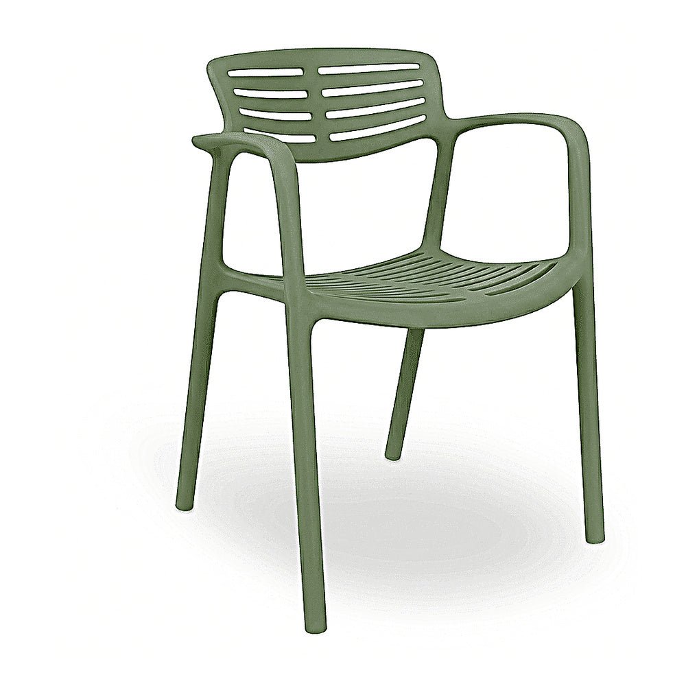 Silla Comercial para Bistró - RESOL TOLEDO AIRE - Varios Colores - Asiento y Respaldo en Polipropileno y Fibra de Vidrio - 06839 - Resol - NOGAL BEAT - Silla Comercial Interior