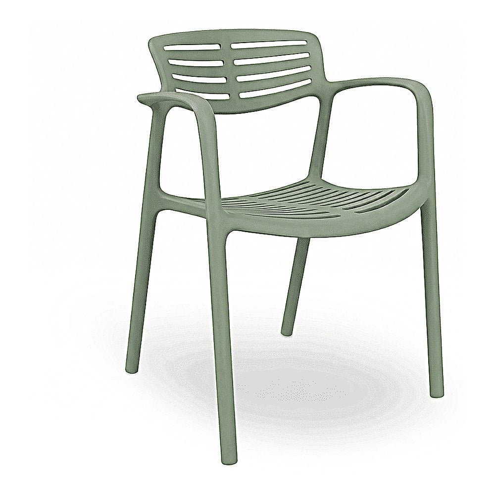 Silla Comercial para Bistró - RESOL TOLEDO AIRE - Varios Colores - Asiento y Respaldo en Polipropileno y Fibra de Vidrio - 06832 - Resol - NOGAL BEAT - Silla Comercial Interior