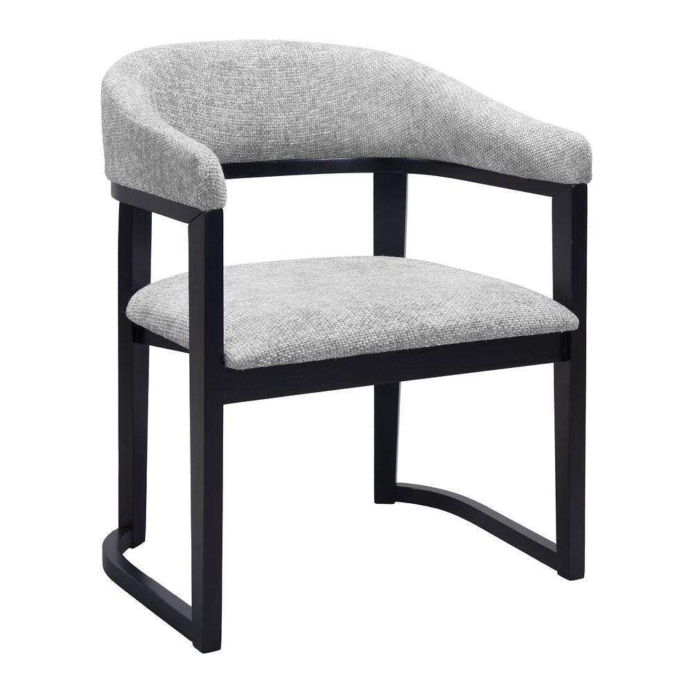 Silla Comercial para Bistró - ZUO ANASA - Gris - Asiento y Respaldo Tapizados en Lino Sintético - 110499 - Zuo - NOGAL BEAT - Silla Comercial Interior
