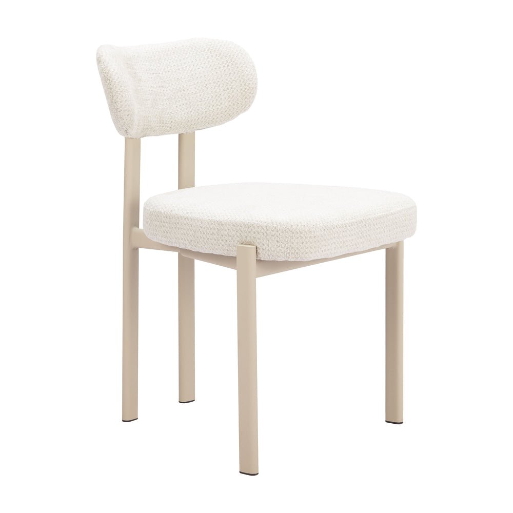 Silla Comercial para Bistró - ZUO AUREA - Gris Claro - Asiento y Respaldo Tapizados en Tejido Texturizado - 110861 - Zuo - NOGAL BEAT - Silla Comercial Interior