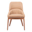 Silla Comercial para Bistró - ZUO AYR - Camel - Asiento y Respaldo Tapizados - 110127 - Zuo - NOGAL BEAT - Silla Comercial Interior