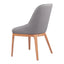 Silla Comercial para Bistró - ZUO AYR - Gris Pizarra - Asiento y Respaldo Tapizados en Lino Sintético - 110126 - Zuo - NOGAL BEAT - Silla Comercial Interior